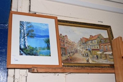 Lot 232 - Stanley Davies study of a street scene...