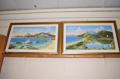 Lot 233 - A pair of coloured prints of coastal scenes