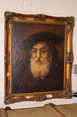 Lot 241 - Modern oil on canvas study of a bearded gentleman