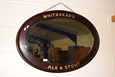 Lot 249 - A Whitbreads Ale & Stout oval pub mirror