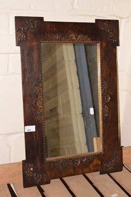 Lot 251 - Vintage wooden framed mirror