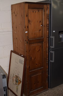 Lot 257 - A pine single door wardrobe