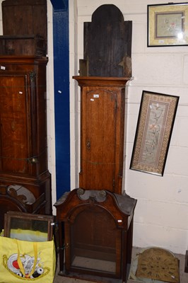 Lot 266 - A Georgian oak long case clock case with a...