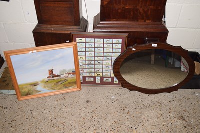 Lot 269 - Mixed Lot: Oil on board study of a windmill,...