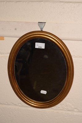 Lot 276 - Small oval gilt framed wall mirror