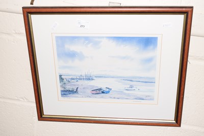 Lot 277 - Print of low tide at Morston Quay