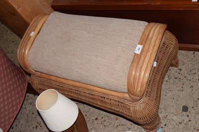 Lot 284 - A wicker framed footstool