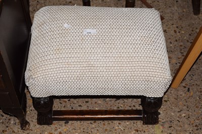 Lot 316 - An oak framed footstool