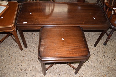 Lot 321 - A set of three 20th Century mahogany finish...