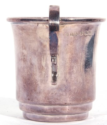 Lot 105 - Elizabeth II silver mug of plain polished...