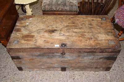 Lot 343 - A stained pine tool chest