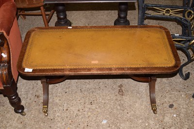 Lot 367 - Leather top coffee table