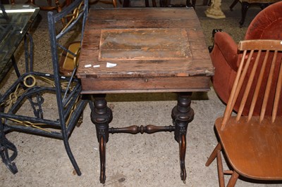 Lot 370 - A Victorian rosewood veneered desk set on...