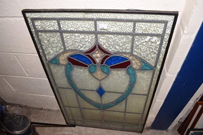 Lot 378 - A modern lead glazed window panel