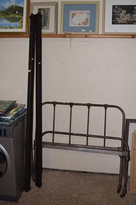 Lot 396 - An iron single bed frame