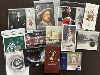 Lot 297 - ROYAL MINT; COLL OF 30 COMMEMORATIVE CROWNS ROYALTY, EVENTS ETC