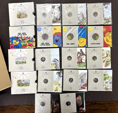 Lot 295 - ROYAL MINT: 16 BEATRIX POTTER 50p COINS, 9 DISNEY, 3 MR MEN