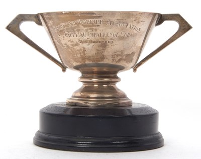 Lot 199 - A George V silver twin handle trophy,...