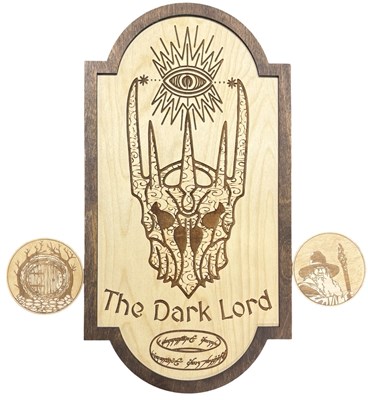 Lot 89 - LORD OF THE RINGS: A plywood Sauron sign,...