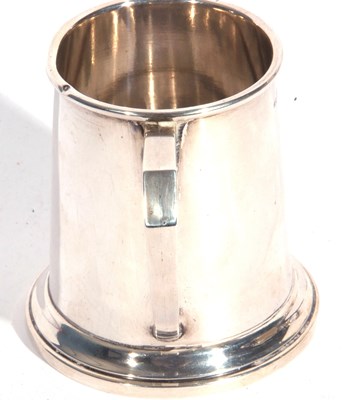 Lot 132 - George VI silver small tankard of plain design,...