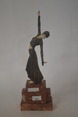 Lot 244 - An Art Deco type figure of a dancer, after...