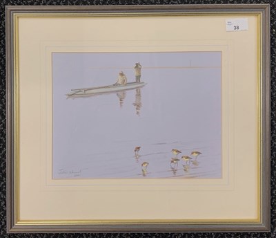 Lot 38 - Julian Novorol (b.1949), Wildfowling, pencil...