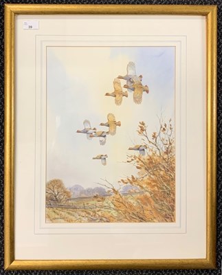 Lot 39 - Simon Trinder (b.1958), Alighting Grouse,...