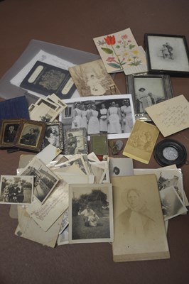 Lot 318 - Box containing a quantity of ephemera, two...