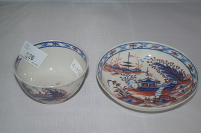 Lot 326 - A Liverpool porcelain tea bowl and saucer with...