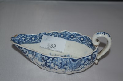 Lot 332 - An unusual Derby 18th Century porcelain sauce...