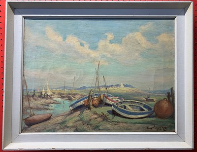 Lot 44 - Tom W.Armes (British, 20th century), Beached...