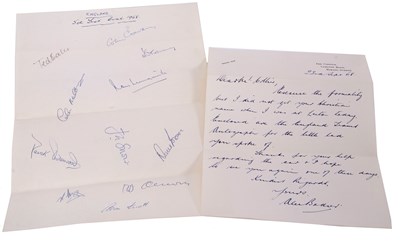 Lot 172 - England Cricket Autographs; 5th Test v....