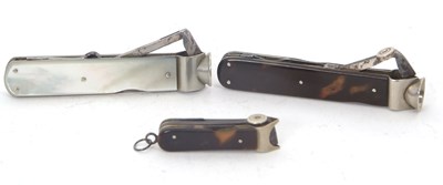 Lot 103 - Mixed Lot:  Three vintage cigar cutters, one...