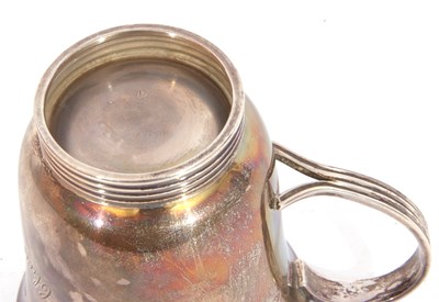 Lot 144 - Hallmarked silver small mug, baluster form...