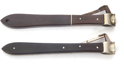 Lot 105 - Two vintage long handled wood panelled cigar...
