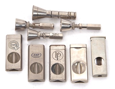 Lot 115 - A group of five vintage steel cigar cutters...