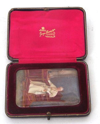 Lot 128 - A late 19th Century hand painted porcelain...