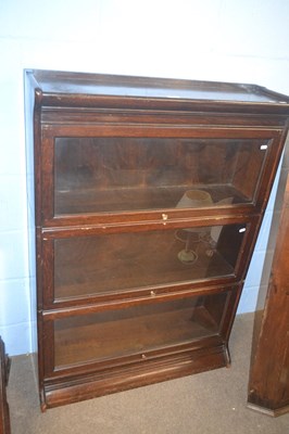 Lot 358 - A Barristers stacking oak bookcase with three...