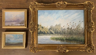 Lot 84 - David F. Dane (20th century) Trio of landscape...