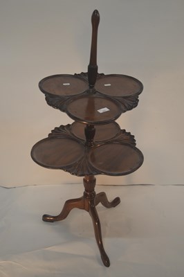 Lot 383 - A small Georgian Revival dumb waiter with two...