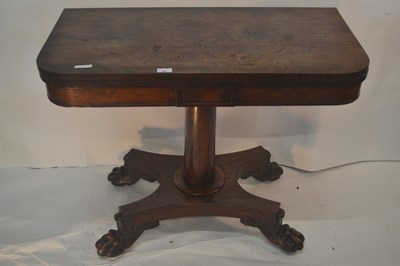 Lot 385 - An early 19th Century rosewood veneered card...