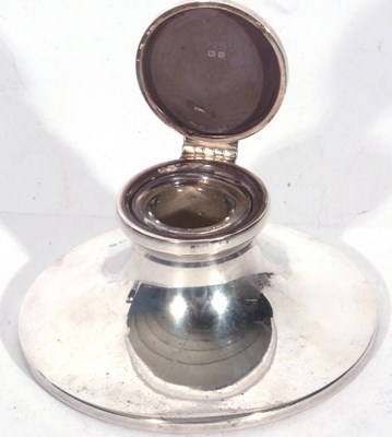 Lot 153 - Large George V capstan inkwell of typical...