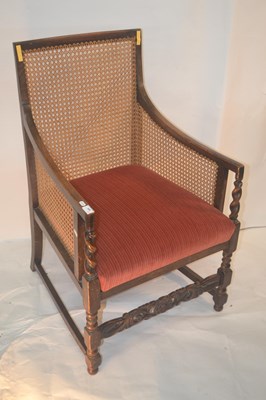 Lot 404 - An early 20th Century bergere chair with...