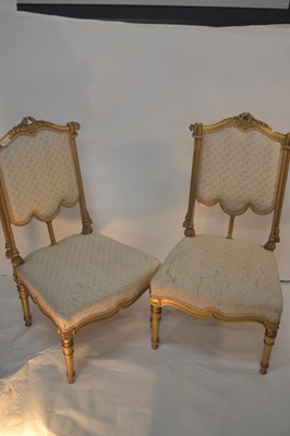 Lot 417 - A pair of 20th Century gilt wood bedroom...