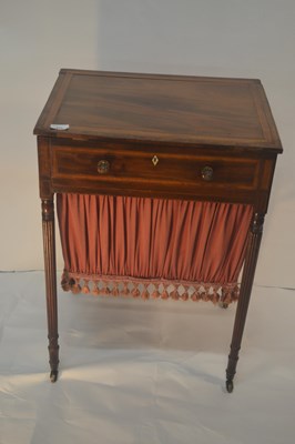 Lot 445 - A 19th Century mahogany combination work table...