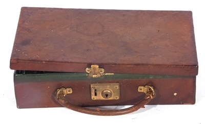 Lot 158 - Small leather suitcase marked 'Asprey',...
