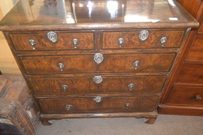 Lot 477 - An early 18th Century walnut chest of drawers...