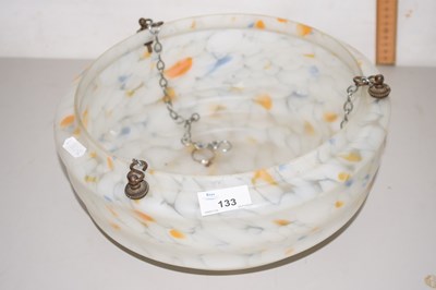 Lot 133 - A marbled glass ceiling light shade