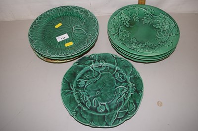 Lot 134 - A group of Wedgwood green leaf plates and others