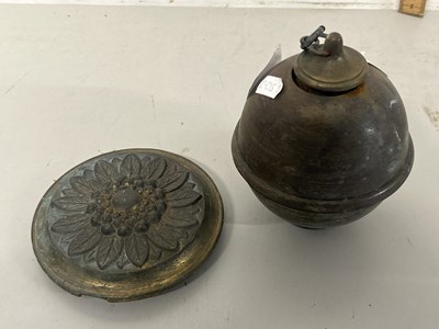 Lot 141 - Mixed Lot: A weighted brass plaque, a further...